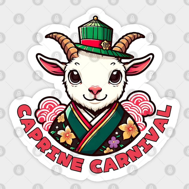 Mardi Gras goat Sticker by Japanese Fever